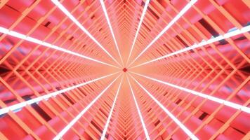 3D abstract animation of red squares with white neon lights in seamless loop mode. 60 fps. Ideal for VJ, DJ or club music video