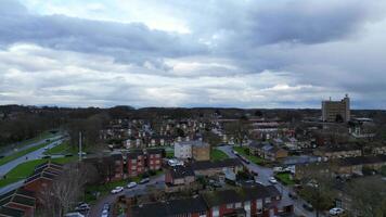 High Angle Footage of Downtown and City Centre of Stevenage City of England United Kingdom. Feb 23rd, 2024 video