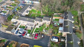 High Angle Footage of Downtown and City Centre of Stevenage City of England United Kingdom. Feb 23rd, 2024 video