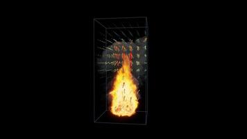 calore carta geografica freccia simulazione con fuoco esplosione video