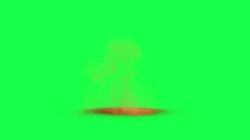 areia explosão em verde fundo video