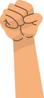 hand of african american with clenched fist gesture symbol vector
