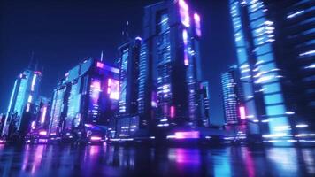 Cyberpunk City Futuristic Background video