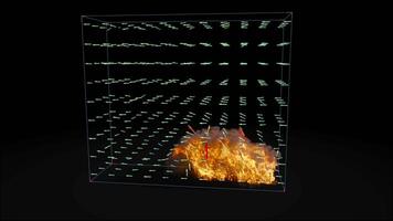 calore carta geografica freccia simulazione con fuoco esplosione video