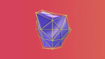 abstrato colorida geométrico objeto transformando fundo ciclo video