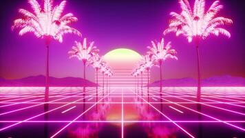 Purple Synthwave Background Loop video