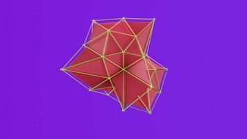 färgrik abstrakt 3d geometrisk objekt bakgrund video