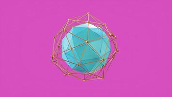 Abstract Geometric Sphere Object Rotation Motion Design Background video