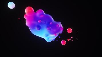 kleurrijk helling metaball glad vloeiende vormen achtergrond video