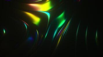 Flowing Of Glowing Dark Iridescent Shapes Background video