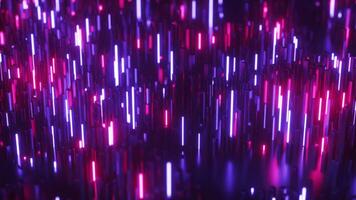 vloeiende van neon gloeiend strings futuristische backdrop lus video