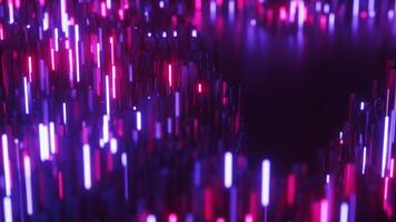 Futuristic Flowing Of Neon Glowing Strings Background Loop video