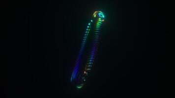 futurista néon brilhando Sombrio iridescente círculo Formato fundo video