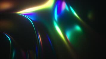 brilhando Sombrio iridescente formas fundo video