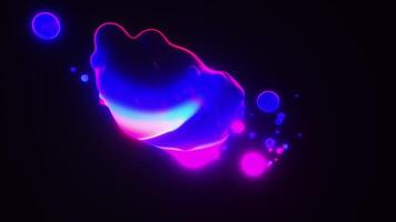 Neon Glowing Gradient Metaball Shapes Flowing Background video