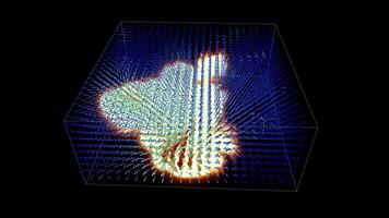 calor mapa flecha simulación con fuego explosión video