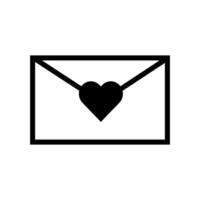 envelope icon with a heart on a white background vector