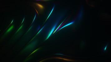 wellig fließend von Neon- glühend dunkel irisierend Formen Hintergrund Schleife video