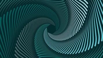 Abstract spiral dotted urgency round flower dark green background. vector