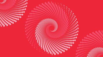 Abstract spiral dotted vortex style urgency red pink color background. vector