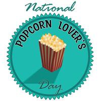 National Popcorn Lover's Day vector