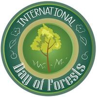 internacional día de bosque firmar vector