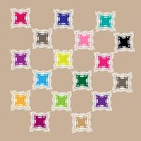 A square image with a multi-colored pattern like a gemstone. vector