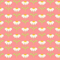 Seamless pattern with simple daisies for printing on fabric and wrapping paper. vector