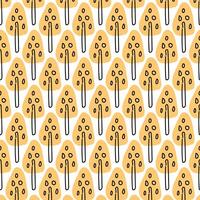 Seamless pattern in Scandinavian style Simple pattern with trees Hand drawn vector