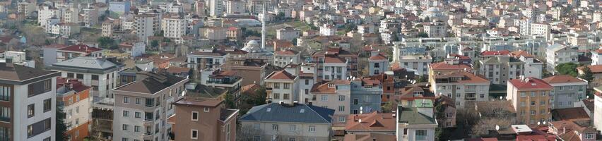 panorama of Istanbul residential buildings photo