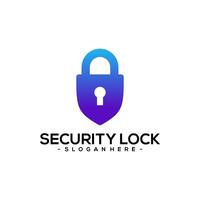 Security Lock Protection Logo Template Design. vector