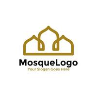 Islamic logo vector, creative muslim design, simple mosque logo design vector