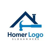 Home Construction Logo Design Template. House Building Store Logo Template vector