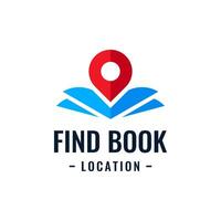 Book point logo design template. Education icon with pin combination. Concept of bookstore pointer symbol, library, school, university, etc. vector