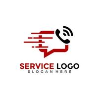 Fast Call Logo Vector. Message Sign Icon. Customer Service Logo Design Template. vector