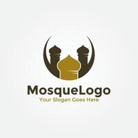 Islamic logo vector, creative muslim design, simple mosque logo design vector