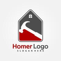 Home Construction Logo Design Template. House Building Store Logo Template vector