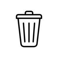 Trash can icon. Trash can vector isolated on a white background. Garbage Icon vector. Garbage vector design illustration. Trash can icon similar design
