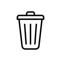 Trash can icon. Trash can vector isolated on a white background. Garbage Icon vector. Garbage vector design illustration. Trash can icon similar design