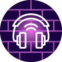 Headphones Creative Icon Design vector