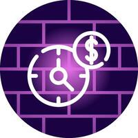 Time Is Money Creative Icon Design vector