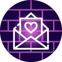 diseño de icono creativo de carta de amor vector