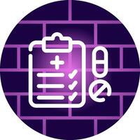 Medical Prescription Creative Icon Design vector