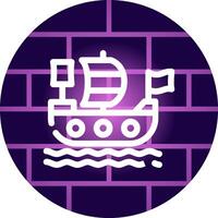 Pirates Ship Creative Icon Design vector