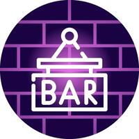 Bar Sign Board Creative Icon Design vector