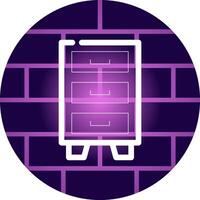 Filing Cabinet Creative Icon Design vector