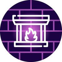 Fireplace Creative Icon Design vector