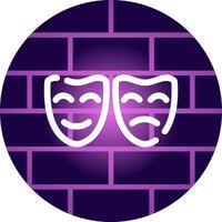 Theater Masks Creative Icon Design vector