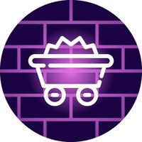 Mine Cart Creative Icon Design vector