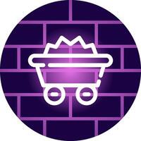 Mine Cart Creative Icon Design vector